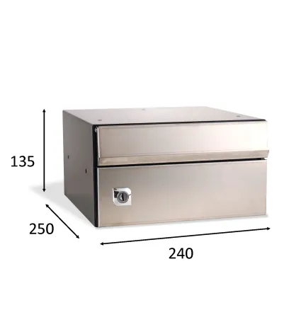 BUZON DUOMO HORIZONTAL 240X250 ACERO INOXIDABLE SATINADO